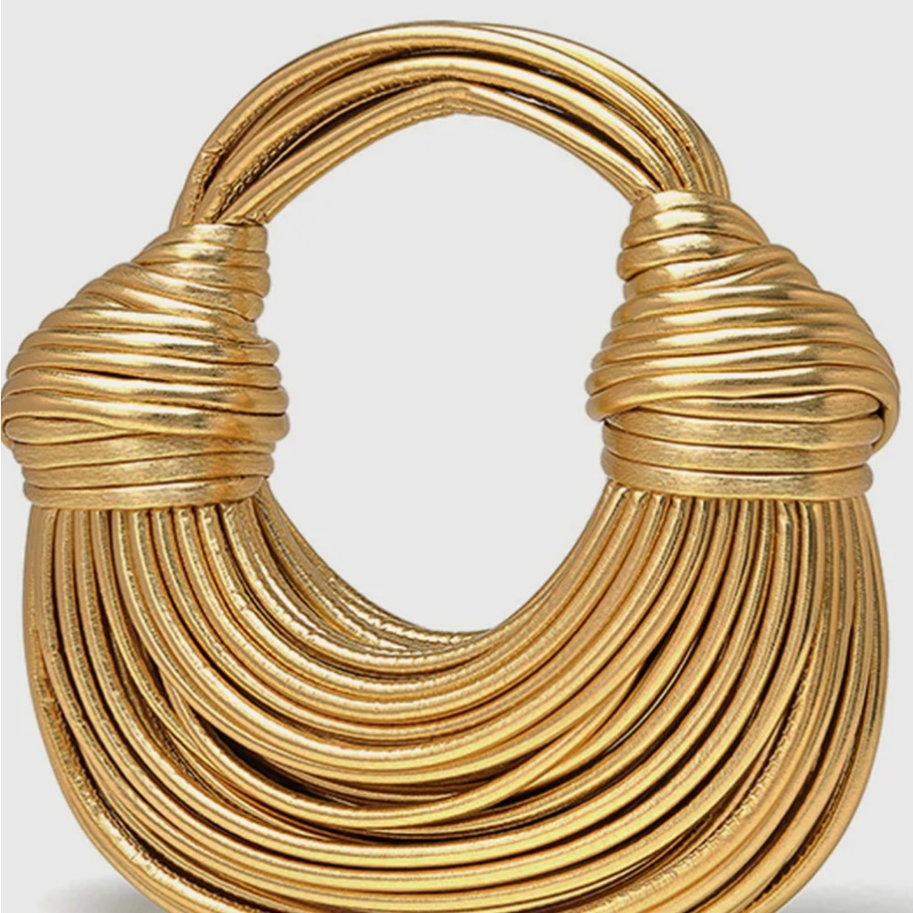 Commense Gold Twisted Hoop Bag